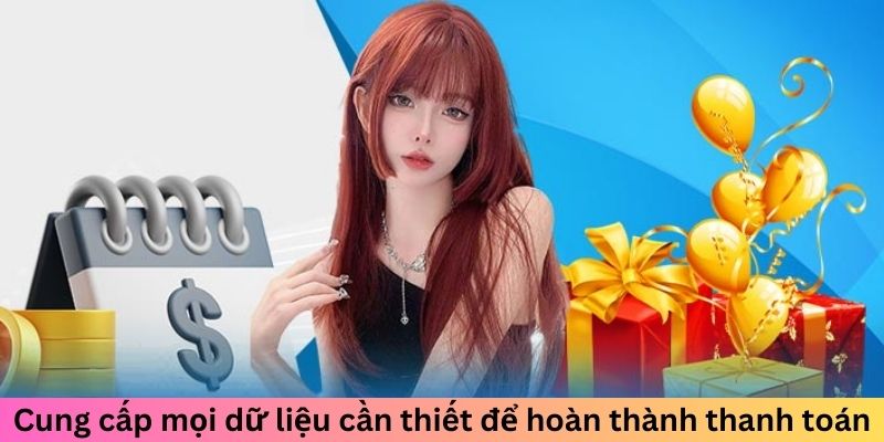 Cung cấp mọi dữ liệu cần thiết để hoàn thành thanh toán